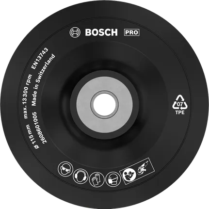 Mäkký podkladový tanier Bosch PRO 115 mm pre uhlové brúsky.