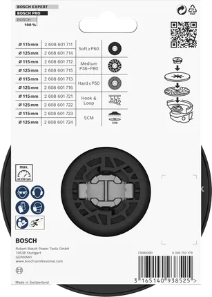 Tvrdý brúsny tanier Bosch PRO 125 mm X-Lock.