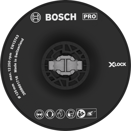 Tvrdý podperný tanier Bosch PRO 125 mm pre brúsky X-LOCK.