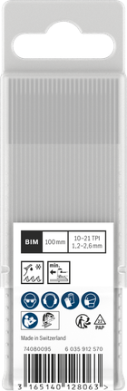 Sada listov priamočiarej píly Bosch PRO Metal T123XF, 100 mm.