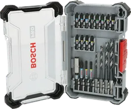 Sada Bosch PRO Impact Metal, 20-dielna, na vŕtanie a skrutkovanie.