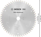 Akumulátorový kotúč na okružnú pílu Bosch PRO Hliník 165 mm.