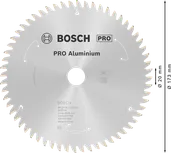 Akumulátorový kotúč na okružnú pílu Bosch PRO Hliník 173 mm.