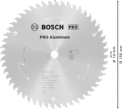 Akumulátorový kotúč na okružnú pílu Bosch PRO Hliník 150 mm.