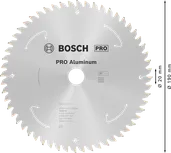 Akumulátorový pílový list Bosch PRO Hliník, 190 mm.