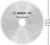 Akumulátorový pílový list Bosch PRO Hliník, 190 mm.