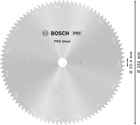 Pílový kotúč Bosch PRO Steel 355 mm T90.