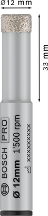 Keramický vrták na suché vŕtanie Bosch PRO 12 mm na presné vŕtanie.