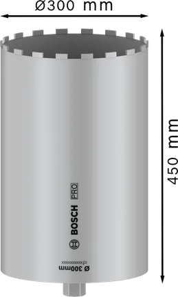 Vŕtacia korunka Bosch PRO na mokré vŕtanie 300 x 450 mm.