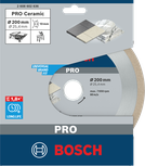 Diamantový kotúč Bosch PRO Keramika 200 × 25,4 mm.