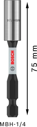 Štandardný držiak bitov Bosch PRO Impact 75 mm.