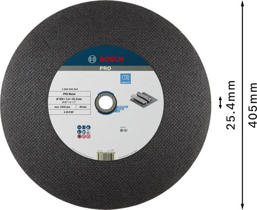 Rezný kotúč Bosch PRO Metal Bond, priemer 405 mm.