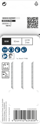 Sada plátkov pre priamočiaru pílu Bosch PRO Metal thick T121BFC, 92 mm.