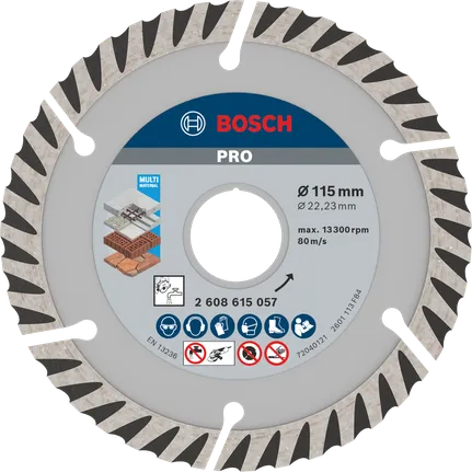 Diamantový kotúč Bosch PRO Multi Material 115 mm na rezanie.