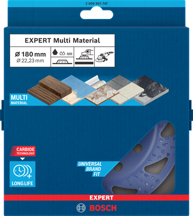 Brúsna hlava z tvrdokovu Bosch EXPERT Multi Material 180 mm.
