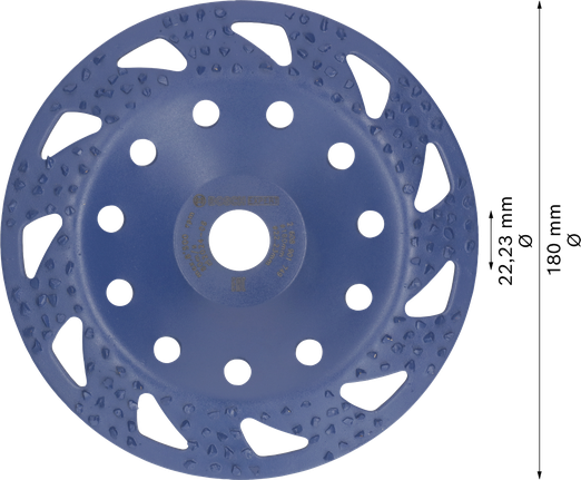 Brúsna hlava Bosch EXPERT Multi Material z tvrdého kovu, hrubá, šikmá, 180 mm.