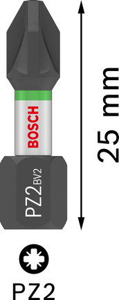 Rázový vrták Bosch PRO Pozidriv PZ2 25 mm.