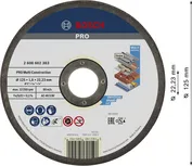 Rezný kotúč Bosch PRO Multi Material 125 mm na rôzne materiály.
