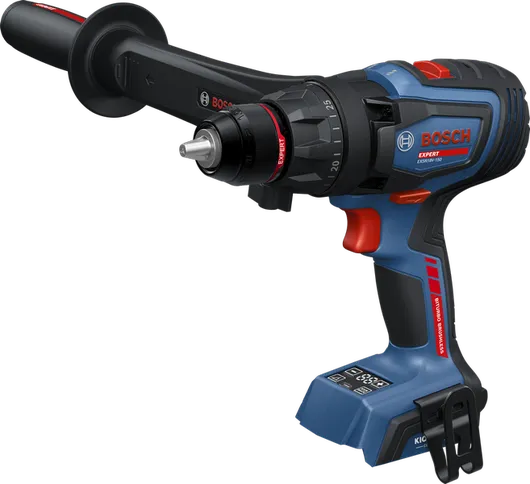 Akumulátorová vŕtačka Bosch EXSR18V-150 s bočnou rukoväťou.