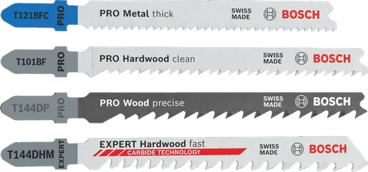 Sada Bosch PRO Wood and Metal, 15-dielna sada pílových listov do priamočiarej píly.