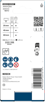 Upínací tŕň Bosch EXPERT Power Change Plus s pilotným vrtákom, šesťhranná stopka.