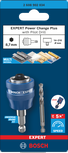 Upínací tŕň Bosch EXPERT Power Change Plus s pilotným vrtákom na použitie vo viacerých materiáloch.