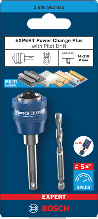 Upínací tŕň Bosch EXPERT Power Change Plus s pilotným vrtákom HSS-G.