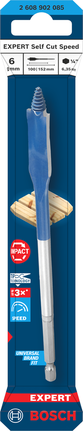 Plochý vrták Bosch EXPERT Self Cut Speed 6 × 152 mm.