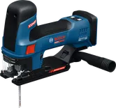 Priamočiara píla Bosch EXST18V-155S s presným ovládaním.