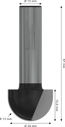 Frézovací bit Bosch PRO Core Box R12 so stopkou 12 mm.