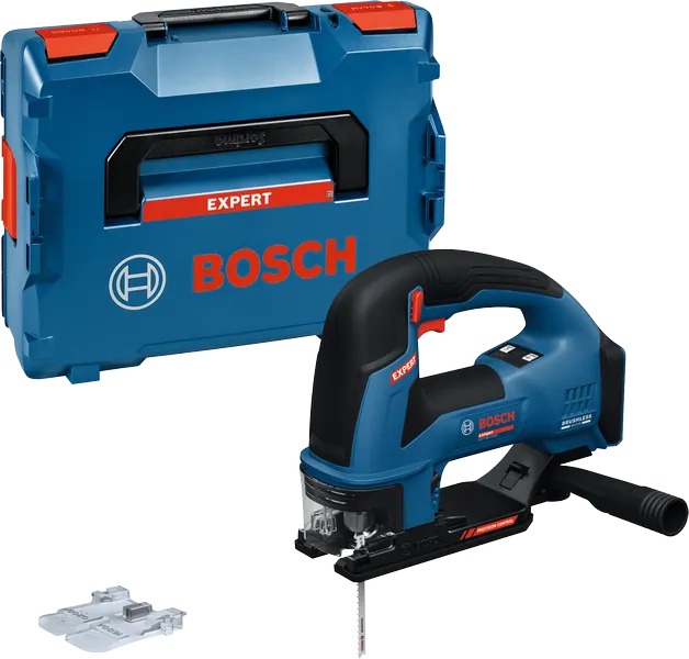 Akumulátorová priamočiara píla Bosch 18 V s kufríkom a príslušenstvom.