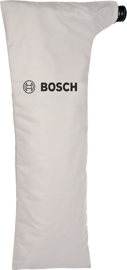 Vrecko na prach Bosch PRO pre stolové píly, zacvaknutie a čistenie.
