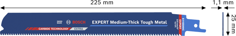 Pílový kotúč Bosch EXPERT S1155HHC na stredne hrubý a húževnatý kov.