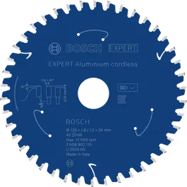 Akumulátorový pílový list Bosch EXPERT na hliník, 120 mm 42 zubov.