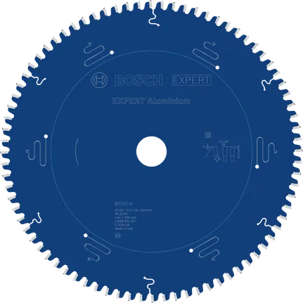 Hliníkový kotúč na okružnú pílu Bosch EXPERT s priemerom 254 mm.