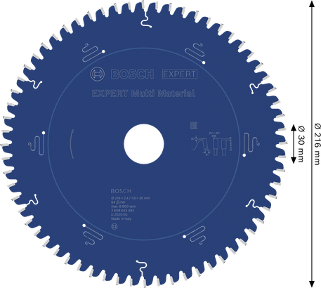 Pílový kotúč Bosch EXPERT Multi Material 216 mm.