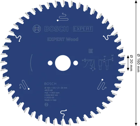 Kotúčová píla Bosch EXPERT do dreva, 160 mm, 48 zubov.