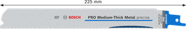 Precízny pílový kotúč Bosch PRO Medium-Thick Metal S1137BEF 225 mm.