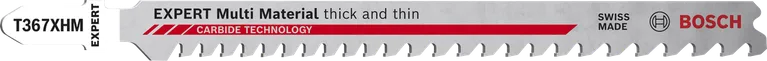 Pílový list Bosch EXPERT Multi Material T367 XHM s karbidovými zubami.