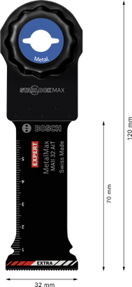 Zapichovací pílový list Bosch EXPERT MAII 32 AIT MetalMax z tvrdokovu.