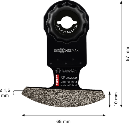 Diamantový rohový kotúč Bosch EXPERT MATI 68 RSD4.