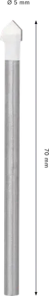 Vrták do keramiky Bosch CYL-9 s mäkkým povrchom 5x70 mm na dlaždice.