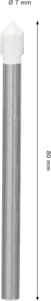 Mäkký keramický vrták Bosch CYL-9 7x80 mm.