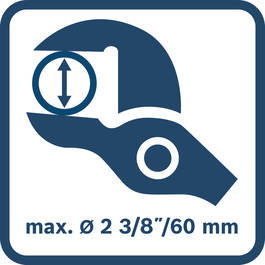 Kapacita max. 2 3/8" / 60 mm