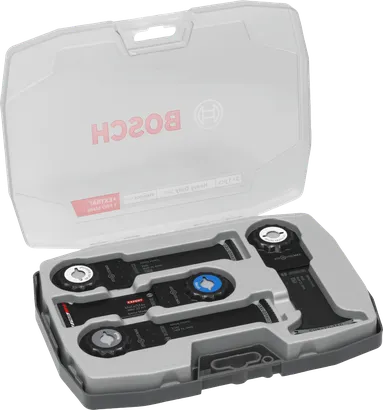 Sada 4 oscilačných čepelí Bosch Heavy Duty.