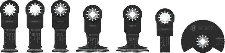 Sada 7 oscilačných nožov pre multifunkčné náradie Bosch Wood.