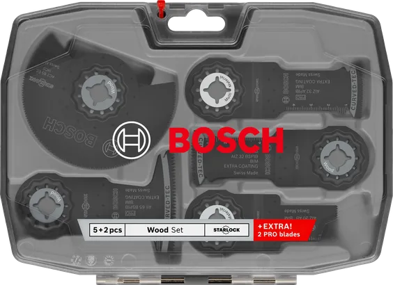 Sada 7 oscilačných čepelí Bosch Wood Starlock.