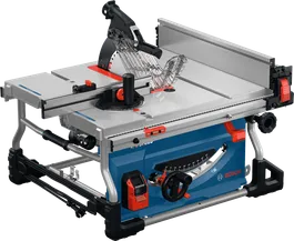 Stolová píla Bosch GTS100-254 s nastavením uhla.