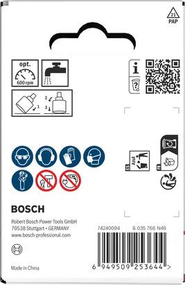 Dierová píla Bosch Tiles s upínacím hrotom 45 x 40 mm na vŕtanie dlaždíc.