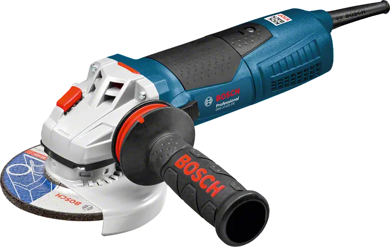 ماكينة صنفرة زاوية Bosch GWS 17-125 CIE مع قرص مقاس 125 مم.